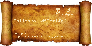 Palicska László névjegykártya