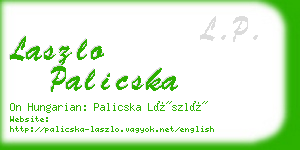 laszlo palicska business card